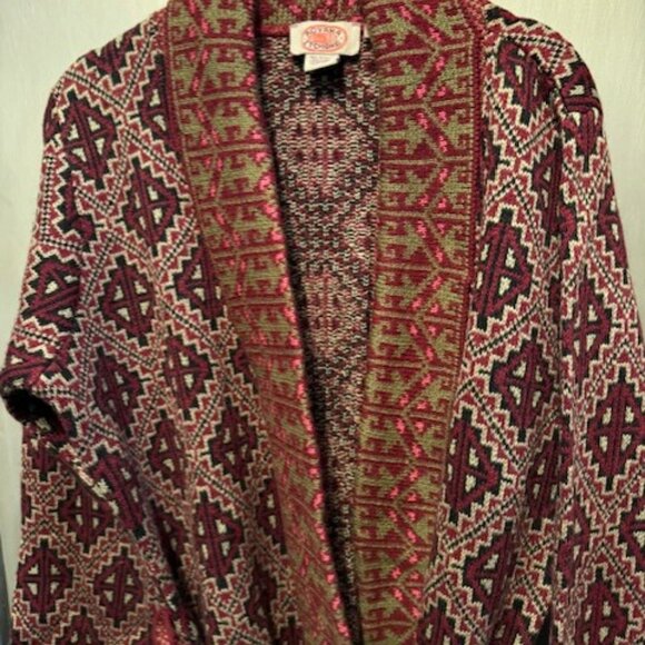 Boho shawl neck Cardigan Duster Sweater / Jacket - Picture 9 of 16